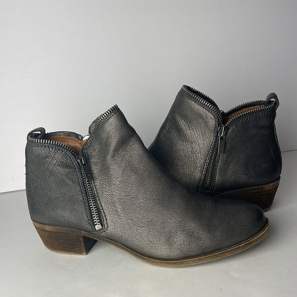 Lucky Brand Bartalino Pewter Gray Ankle Boots 7.5 - Picture 1 of 9